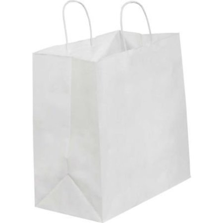 BOX PACKAGING Global Industrial„¢ Paper Shopping Bags, 13"W x 7"D x 13"H, White, 250/Pack BGS114W